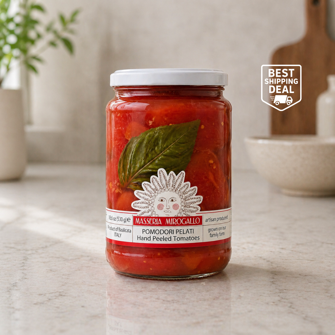 Masseria Mirogallo Pelati Hand Peeled Tomatoes 18.7oz