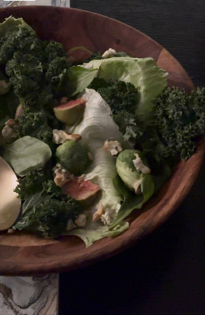 Large Wooden Salad Bowl 12 Inch Acacia Wood