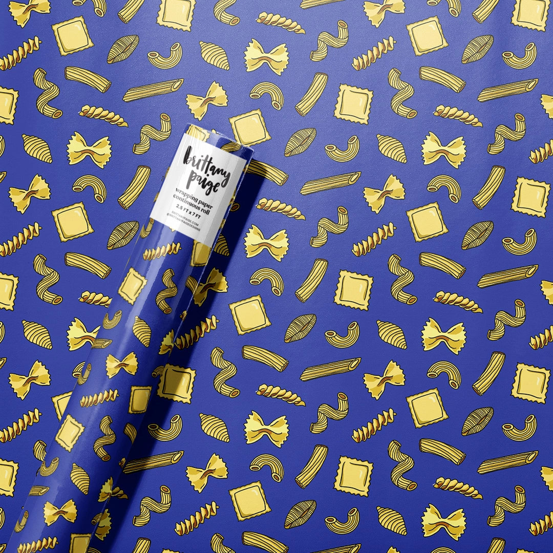 Pasta Shapes Wrapping Paper Roll