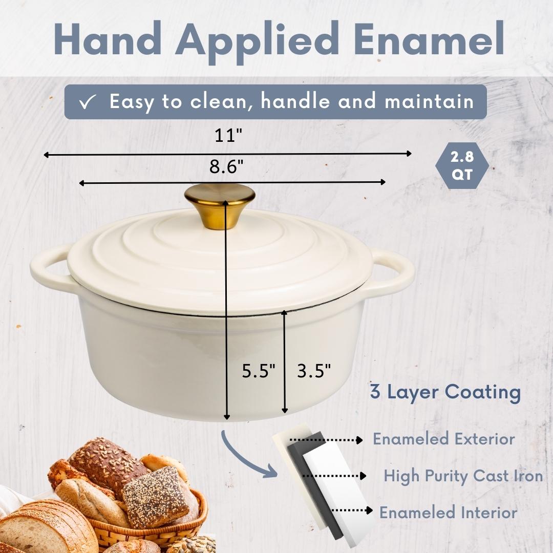 Enameled Cast Iron Dutch Oven 6 Qt