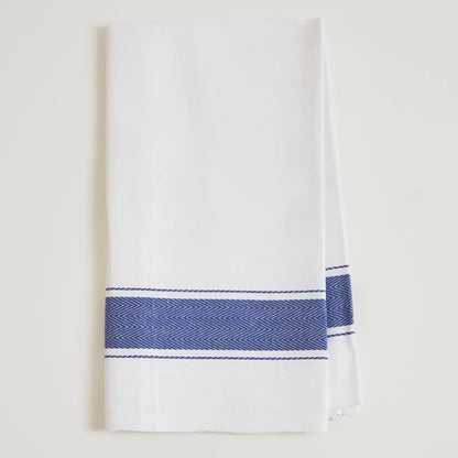 Classic Italian Kitchen Towel - Herringbone Blue