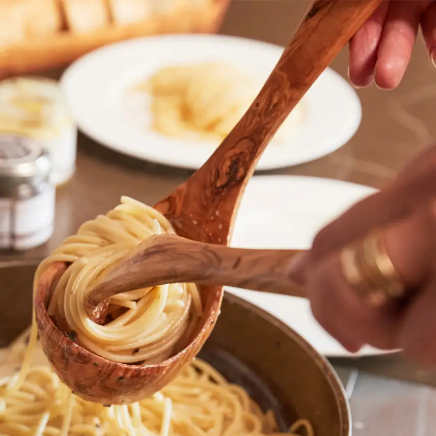Italian Olivewood Soup and Pasta Ladle