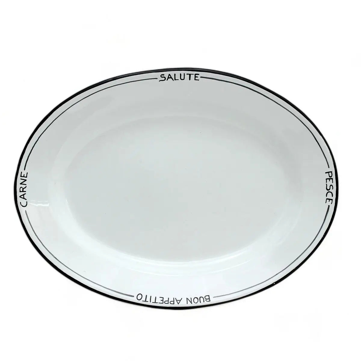 Deruta of Italy: Posata Nero: Oval Serving Platter
