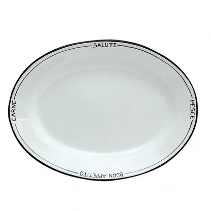 Deruta of Italy: Posata Nero: Oval Serving Platter