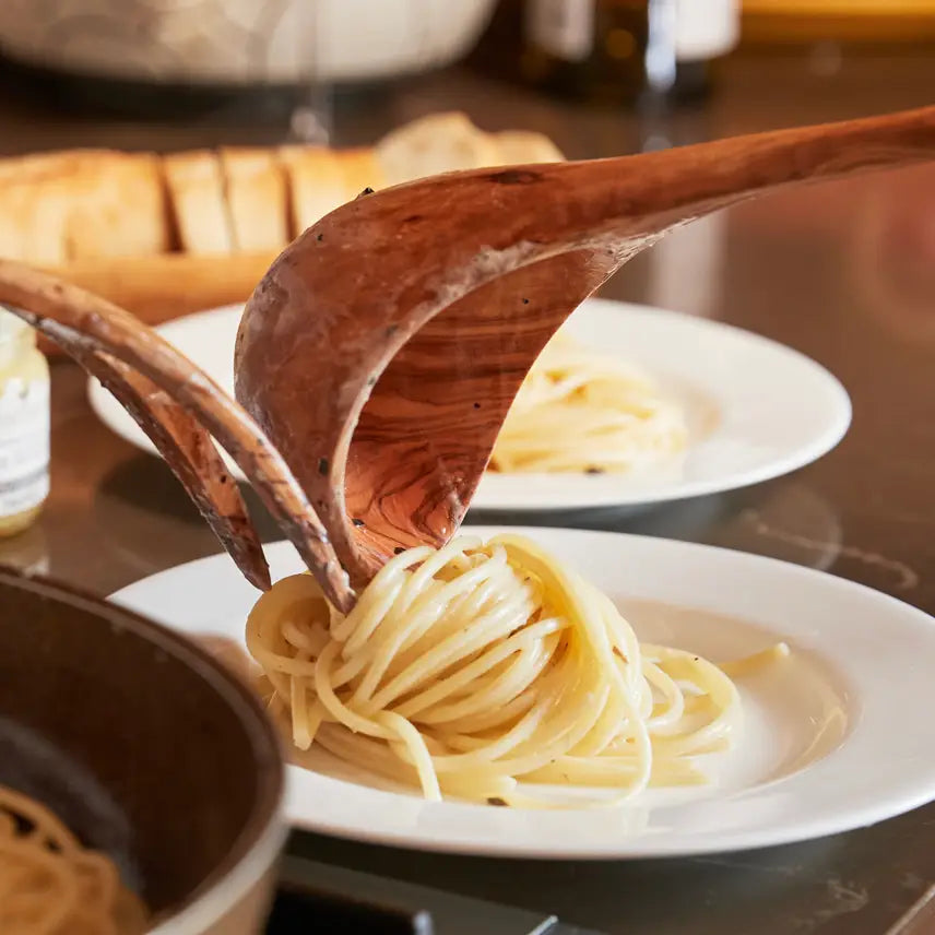 Italian Olivewood Soup and Pasta Ladle