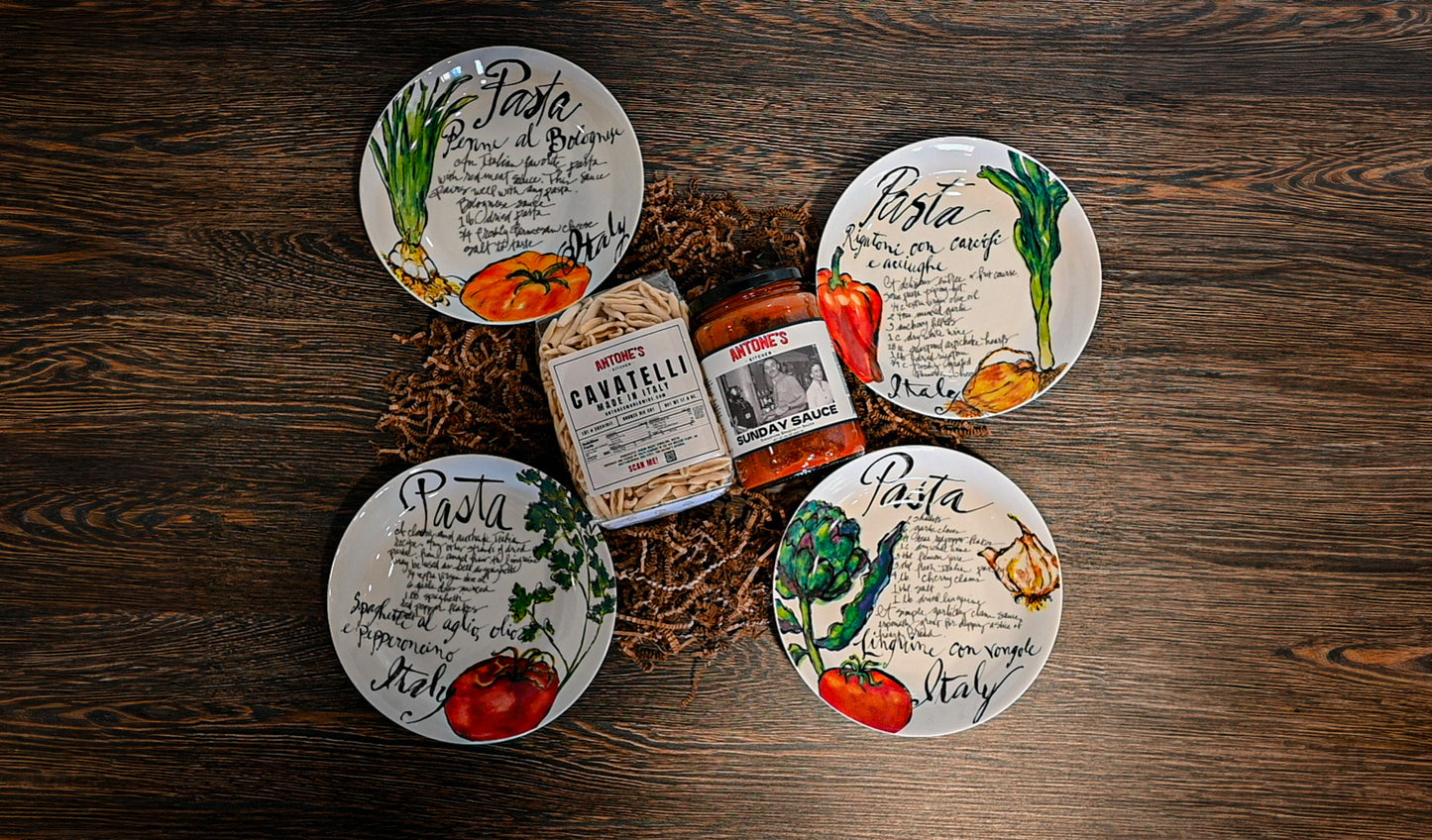 Italian Four Plate Set