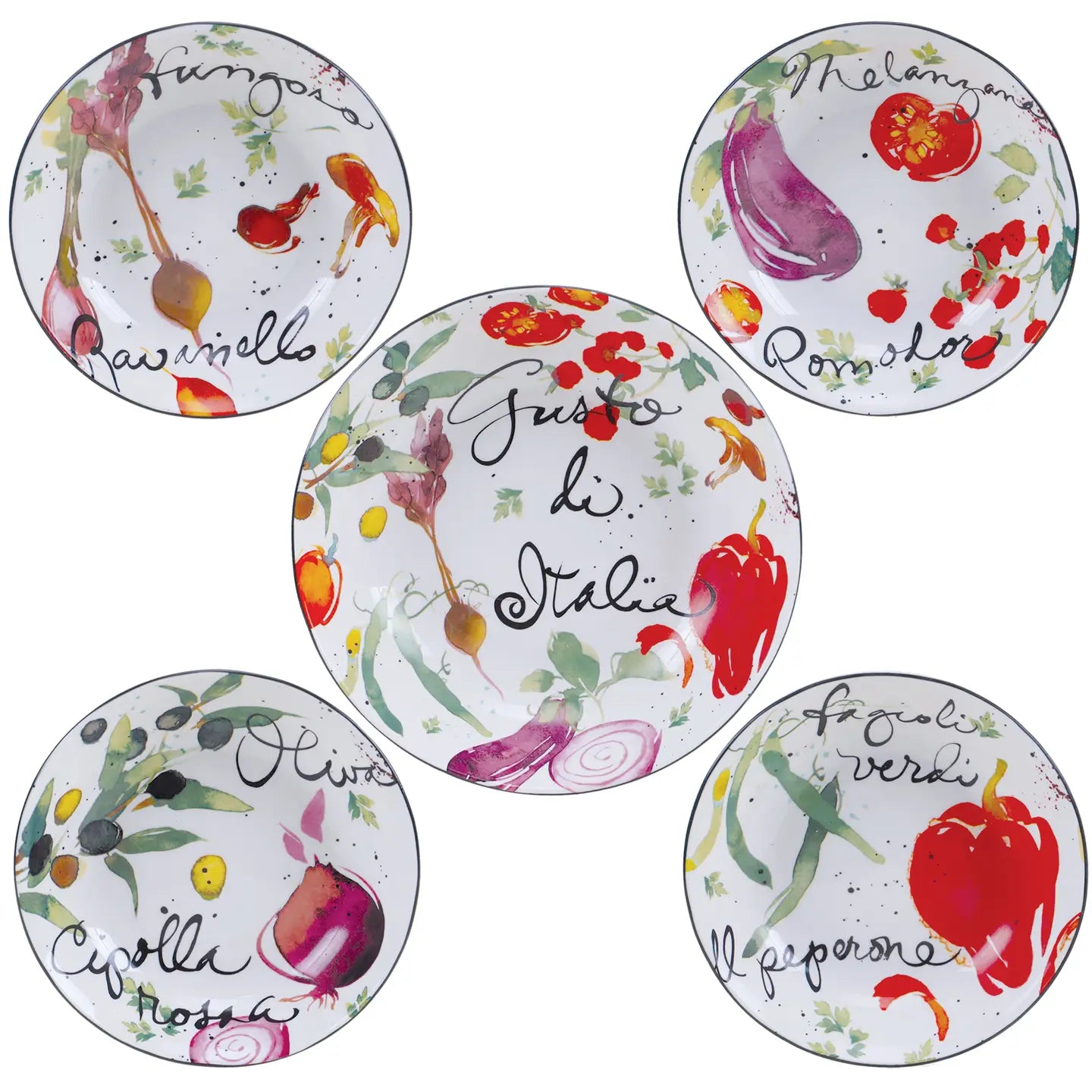 5 Pc. Stoneware Pasta Set