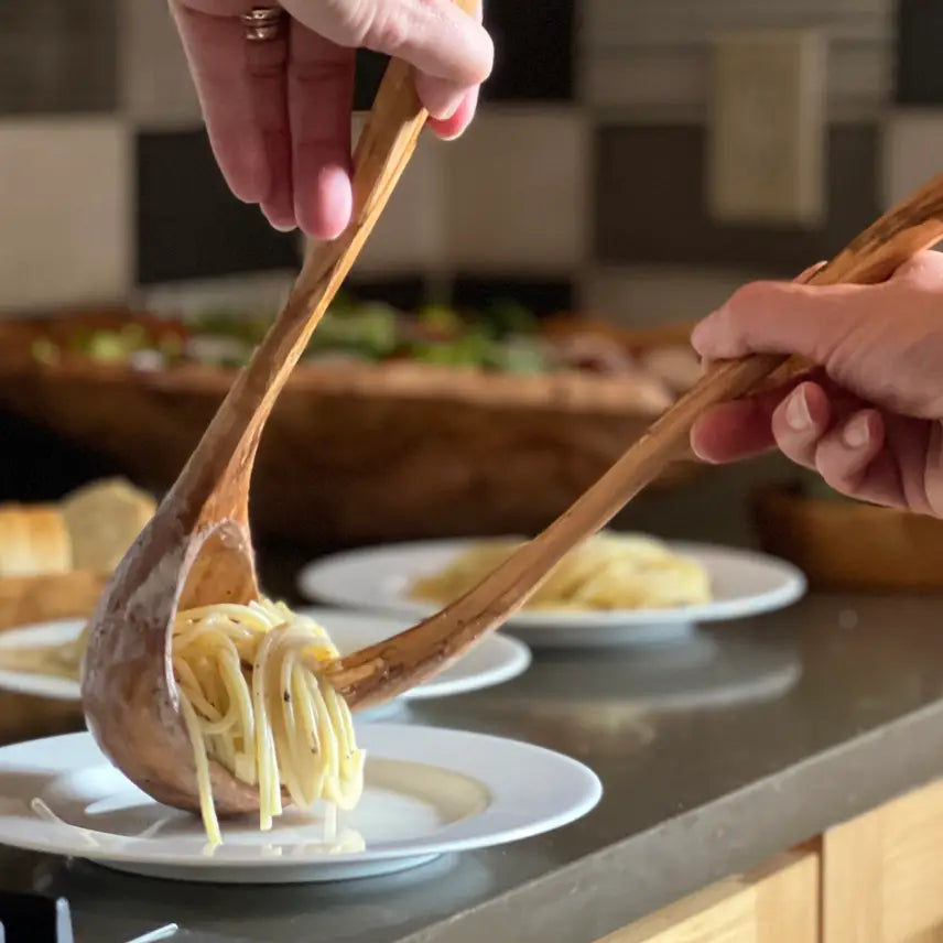 Italian Olivewood Soup and Pasta Ladle