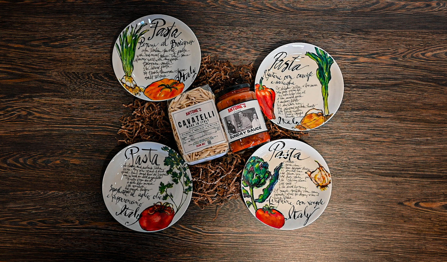 Italian Four Plate Set