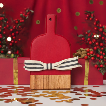 Acacia Heirloom Mini Cheese Board in Red