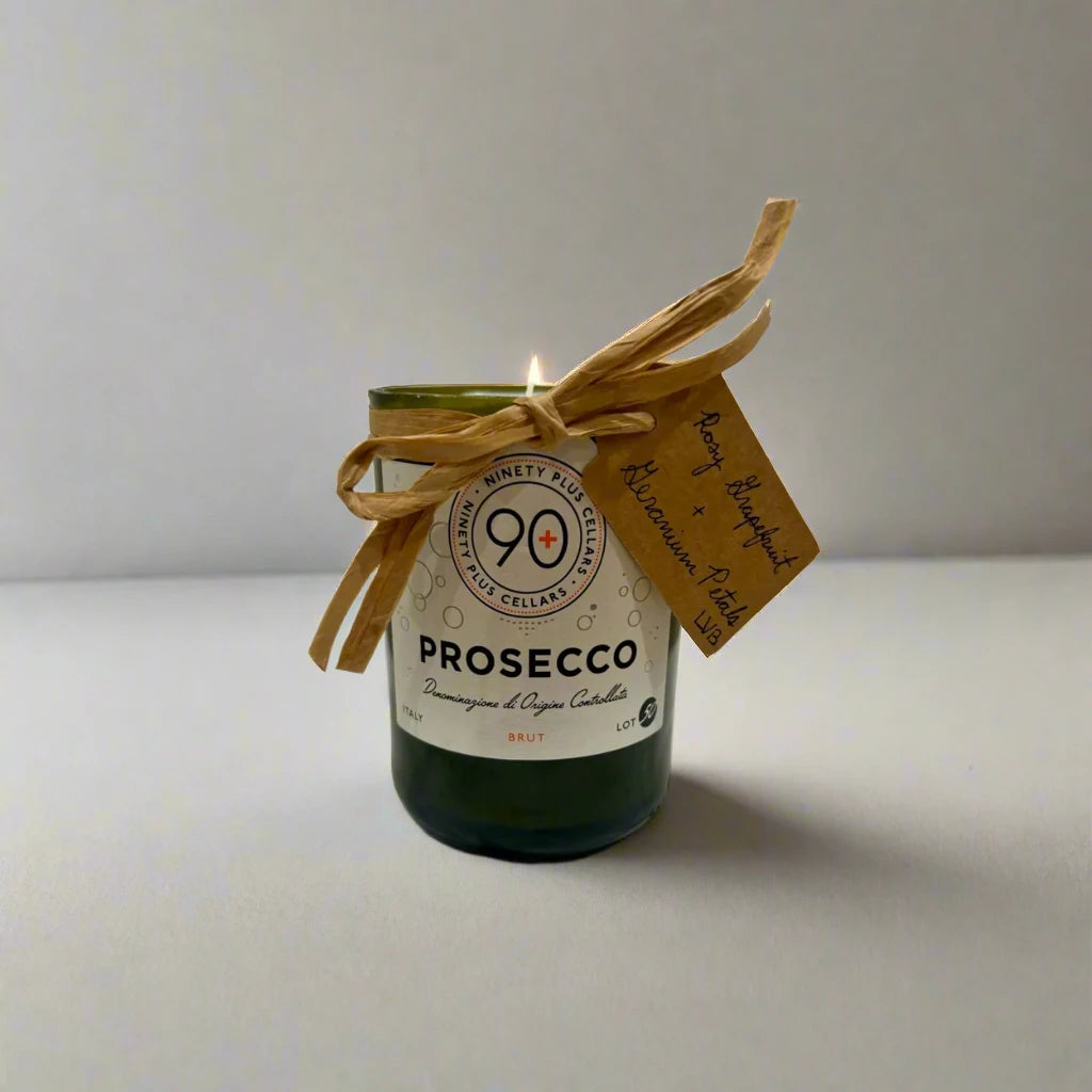 Prosecco Rosy Grapefruit + Geranium Petals Soy Candle